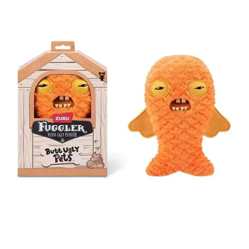23cm Original Fuggler Plush - Butt Ugly Pets & Festive Series | Wahooly Fuggler Plush Toys Butt Ugly Monster Teeth Pets Series Mr Buttons Golden Retriever Fugg Stuffed Animal Fuggs Peluche Dolls 23CM