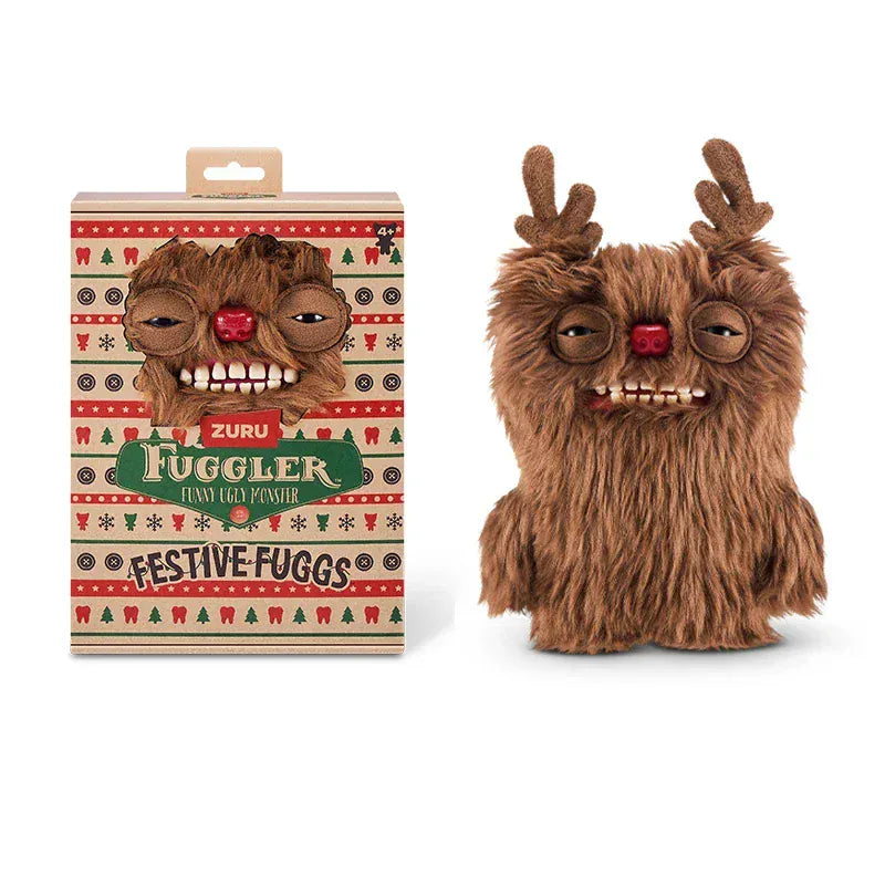 23cm Original Fuggler Plush - Butt Ugly Pets & Festive Series | Wahooly Fuggler Plush Toys Butt Ugly Monster Teeth Pets Series Mr Buttons Golden Retriever Fugg Stuffed Animal Fuggs Peluche Dolls 23CM