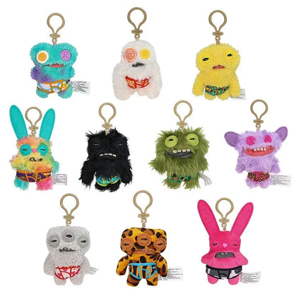 Fuggler Keychain - Plush Monster Keyring Backpack Charm 11cm | Wahooly Fuggler Soft Plush Dolls Keychain Ugly Grin Cute Teeth Monster Pendant Fugg Cartoon Funny Backpack Keyring Accessories Gifts11CM