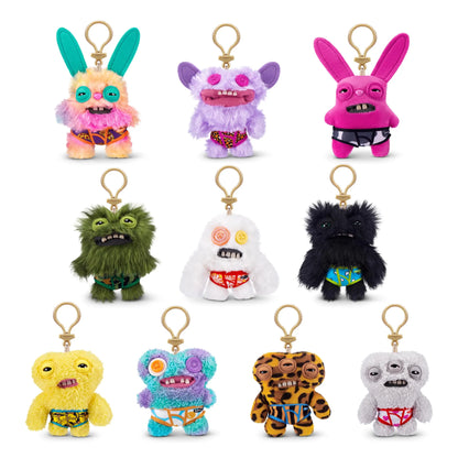 Fuggler Keychain - Plush Monster Keyring Backpack Charm 11cm | Wahooly Fuggler Soft Plush Dolls Keychain Ugly Grin Cute Teeth Monster Pendant Fugg Cartoon Funny Backpack Keyring Accessories Gifts11CM