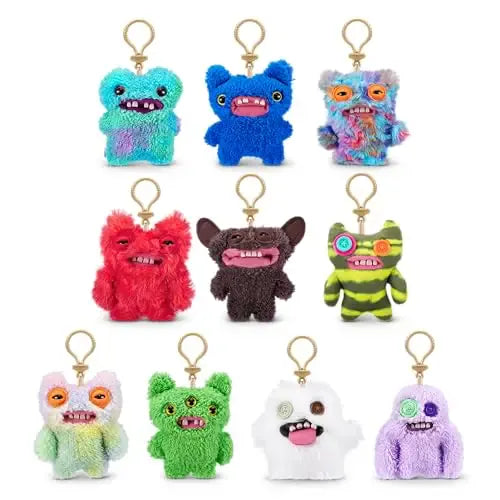Fuggler Keychain - Plush Monster Keyring Backpack Charm 11cm | Wahooly Fuggler Soft Plush Dolls Keychain Ugly Grin Cute Teeth Monster Pendant Fugg Cartoon Funny Backpack Keyring Accessories Gifts11CM