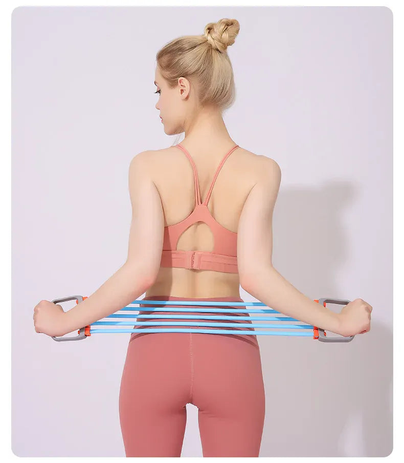 Full Body Workout Set - Chest Expander with 5 Removable Resistance Bands for Pilates, Push Ups, and Muscle Training - Strengthen Full Body Workout Set - Chest Expander with 5 Removable Resistance Bands for Pilates, Push Ups, and Muscle Training - Strengthen