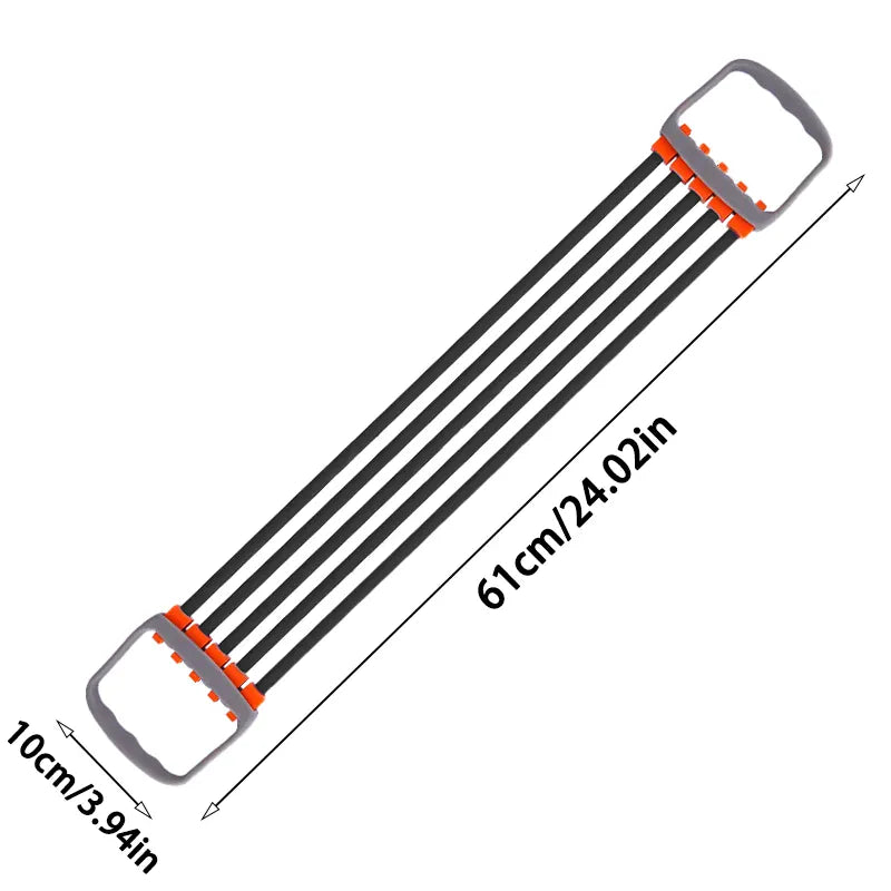 Full Body Workout Set - Chest Expander with 5 Removable Resistance Bands for Pilates, Push Ups, and Muscle Training - Strengthen Full Body Workout Set - Chest Expander with 5 Removable Resistance Bands for Pilates, Push Ups, and Muscle Training - Strengthen