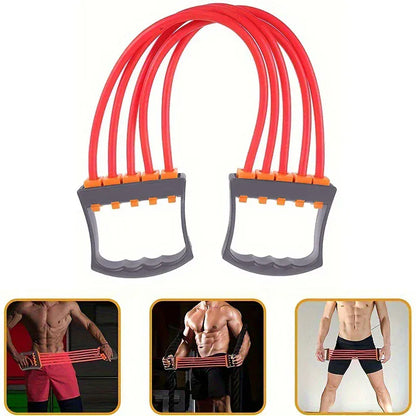 Full Body Workout Set - Chest Expander with 5 Removable Resistance Bands for Pilates, Push Ups, and Muscle Training - Strengthen Full Body Workout Set - Chest Expander with 5 Removable Resistance Bands for Pilates, Push Ups, and Muscle Training - Strengthen