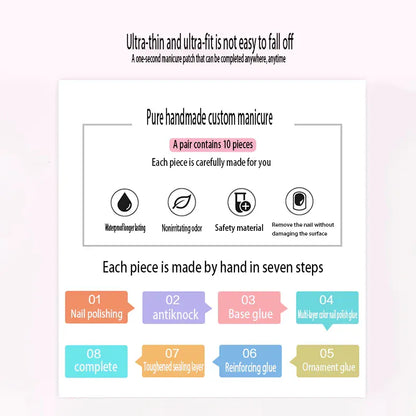 Kawaii Blue Sea Shell Press-On Nails - 3D Handmade | Wahooly Full Cover Acrylic Press on Nails - Blue Kawaii 3D Sea Shell Designs Summer Beach Handmade Japanese Nails Durable Everyday Wear