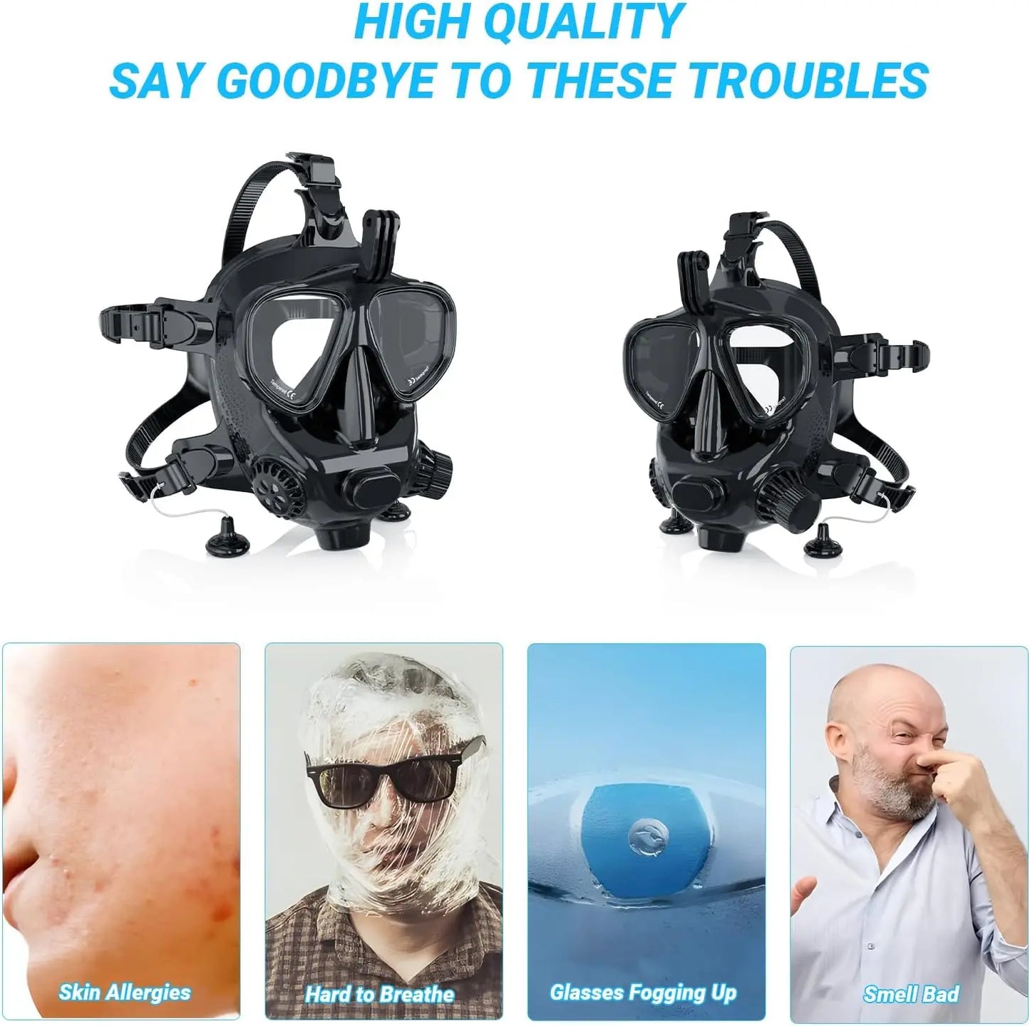 Full Face Dive Mask Support Diving & Snorkeling Full Face Dive Mask Support Diving & Snorkeling