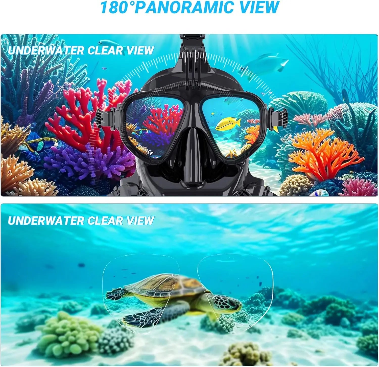 Full Face Dive Mask Support Diving & Snorkeling Full Face Dive Mask Support Diving & Snorkeling