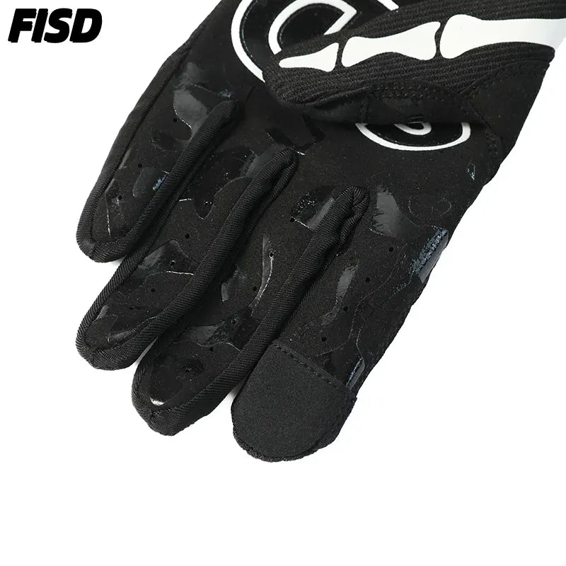 Full Finger Sports Gloves — Anti-Slip Night Glow for MTB, MX & Football Full Finger Sports Gloves — Anti-Slip, Night-Glow Skull Design for MTB, Motocross, Football & Off-Road