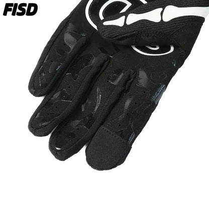 Full Finger Sports Gloves — Anti-Slip Night Glow for MTB, MX & Football Full Finger Sports Gloves — Anti-Slip, Night-Glow Skull Design for MTB, Motocross, Football & Off-Road