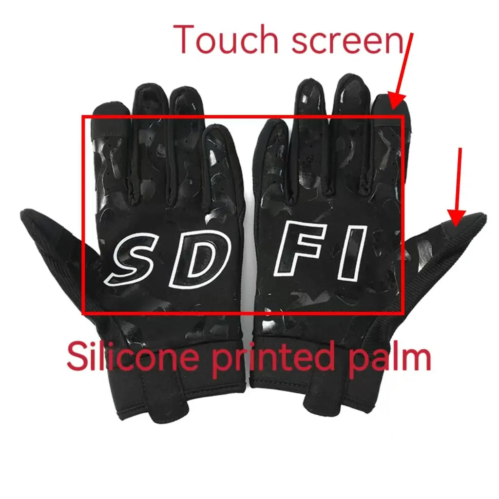 Full Finger Sports Gloves — Anti-Slip Night Glow for MTB, MX & Football Full Finger Sports Gloves — Anti-Slip, Night-Glow Skull Design for MTB, Motocross, Football & Off-Road