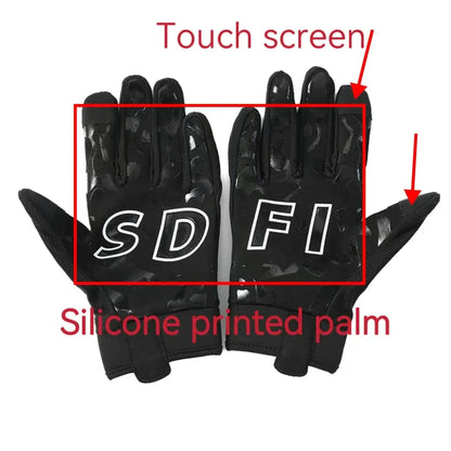 Full Finger Sports Gloves — Anti-Slip Night Glow for MTB, MX & Football Full Finger Sports Gloves — Anti-Slip, Night-Glow Skull Design for MTB, Motocross, Football & Off-Road