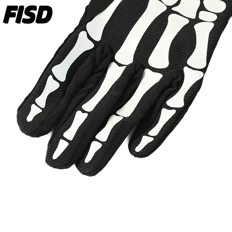 Full Finger Sports Gloves — Anti-Slip Night Glow for MTB, MX & Football Full Finger Sports Gloves — Anti-Slip, Night-Glow Skull Design for MTB, Motocross, Football & Off-Road
