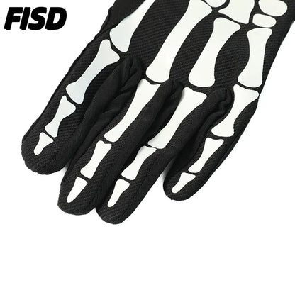 Full Finger Sports Gloves — Anti-Slip Night Glow for MTB, MX & Football Full Finger Sports Gloves — Anti-Slip, Night-Glow Skull Design for MTB, Motocross, Football & Off-Road