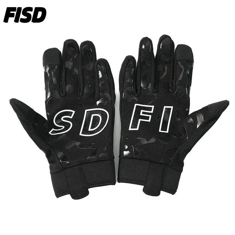 Full Finger Sports Gloves — Anti-Slip Night Glow for MTB, MX & Football Full Finger Sports Gloves — Anti-Slip, Night-Glow Skull Design for MTB, Motocross, Football & Off-Road