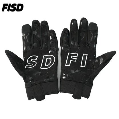 Full Finger Sports Gloves — Anti-Slip Night Glow for MTB, MX & Football Full Finger Sports Gloves — Anti-Slip, Night-Glow Skull Design for MTB, Motocross, Football & Off-Road