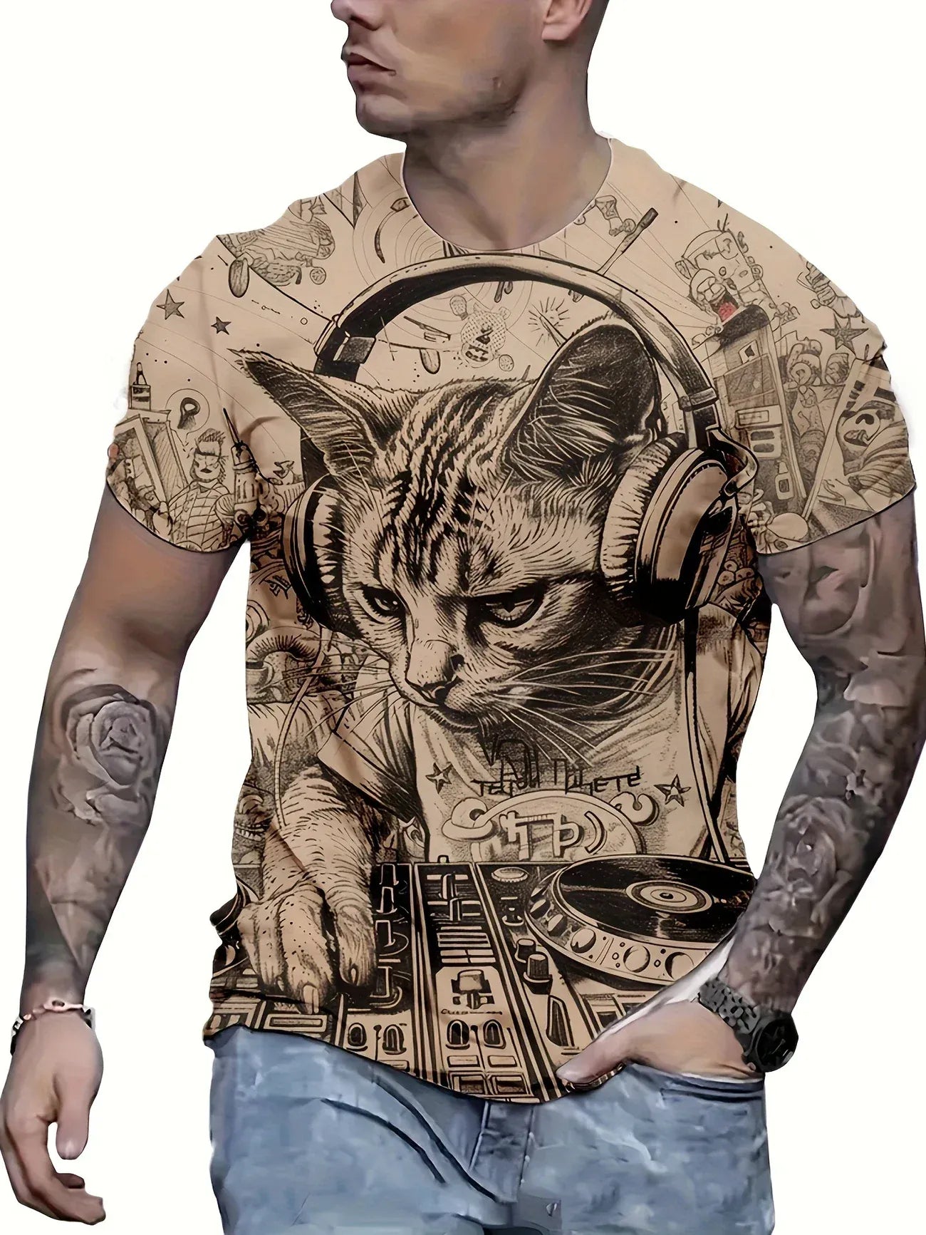 Funny Animal Graphic T-Shirt 3D Pet Print Novelty Tee Men Women Kids to 6XL | Wahooly Funny Animal Graphic T-Shirt for Men and Women – Cute 3D Pet Print Novelty Tee