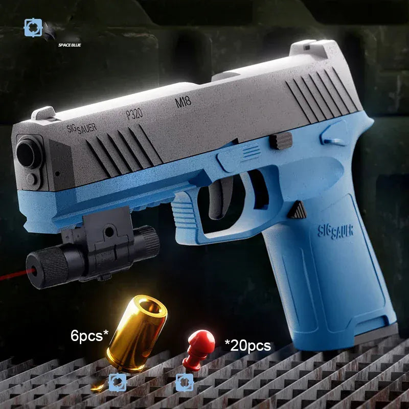 G17 Pistol Shell Throwing Continuous Firing Blowback Soft Bullet G17 Pistol Shell Throwing Continuous Firing Blowback Soft Bullet