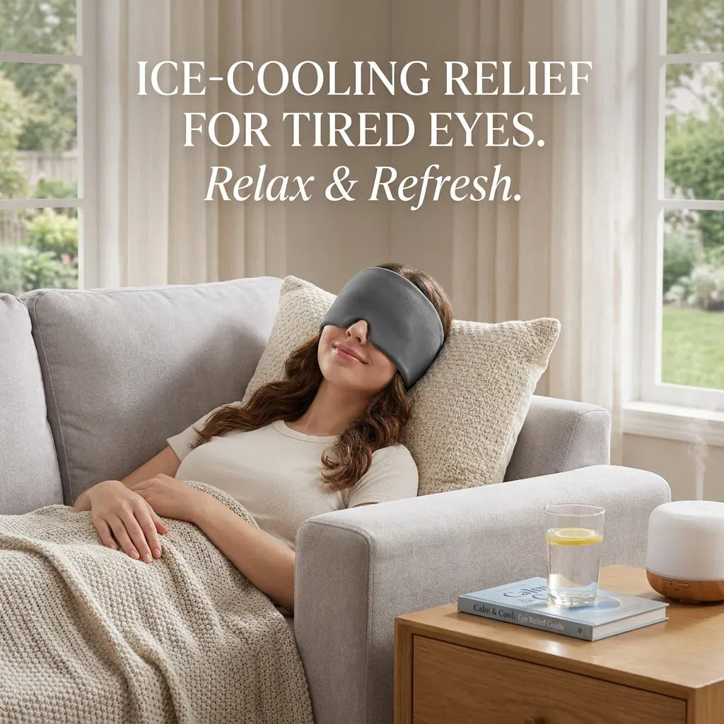 Gel Ice Headache Relief Hat Cold Compression Migraine Cap | Wahooly Gel Ice Headache Relief Hat – Cold Compression Cap & Eye Mask for Migraines