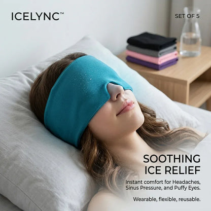 Gel Ice Headache Relief Hat Cold Compression Migraine Cap | Wahooly Gel Ice Headache Relief Hat – Cold Compression Cap & Eye Mask for Migraines