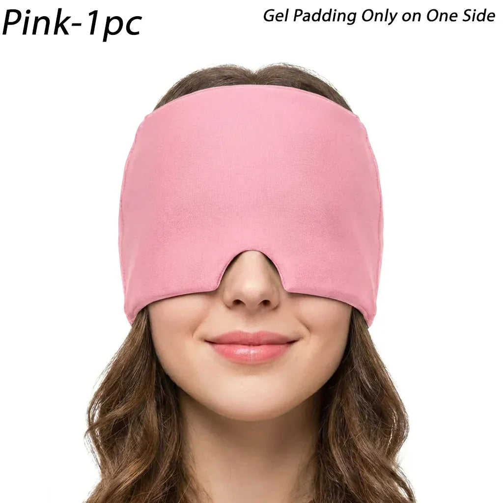 Gel Ice Headache Relief Hat Cold Compression Migraine Cap | Wahooly Gel Ice Headache Relief Hat – Cold Compression Cap & Eye Mask for Migraines