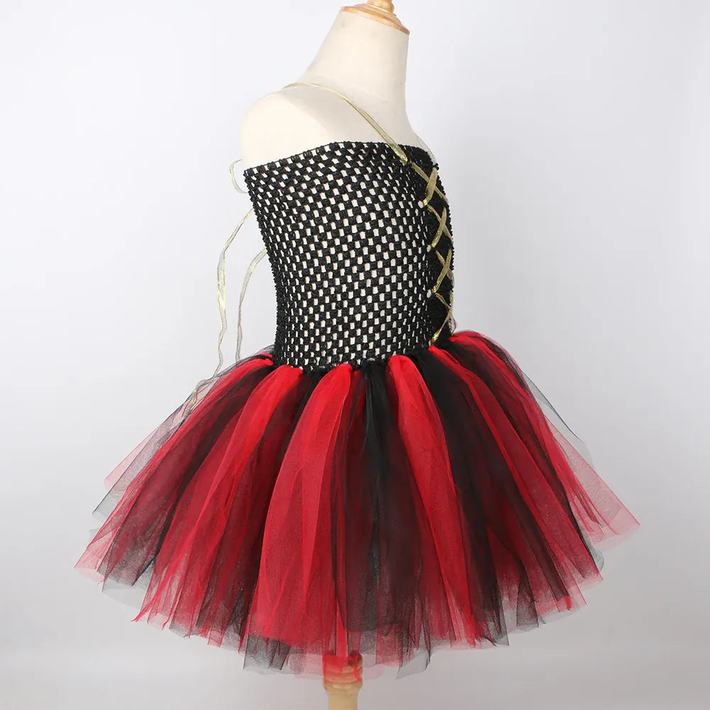 Girls Pirate Costume Kids Halloween Carnival Party Dress Up Clothes Black Red Toddler Girls Pirates Tulle Princess Tutu Dress Girls Pirate Costume Kids Halloween Carnival Party Dress Up Clothes Black Red Toddler Girls Pirates Tulle Princess Tutu Dress