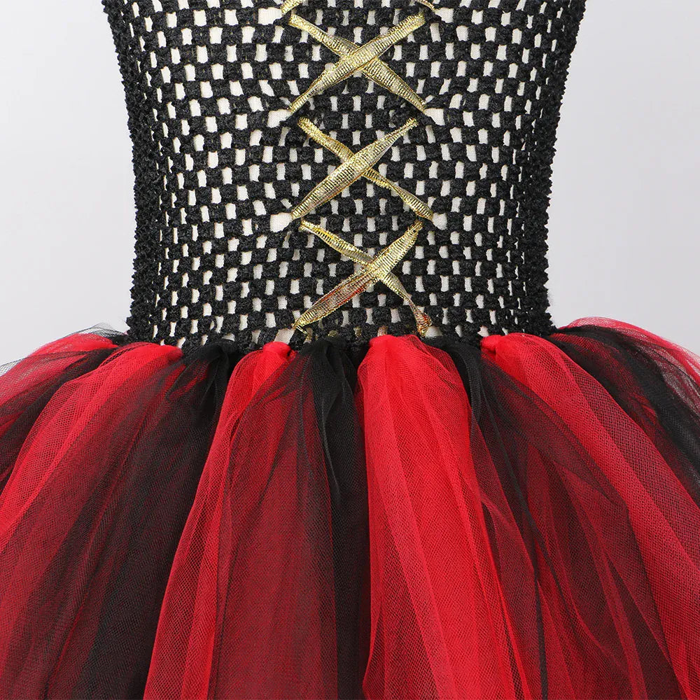 Girls Pirate Costume Kids Halloween Carnival Party Dress Up Clothes Black Red Toddler Girls Pirates Tulle Princess Tutu Dress Girls Pirate Costume Kids Halloween Carnival Party Dress Up Clothes Black Red Toddler Girls Pirates Tulle Princess Tutu Dress