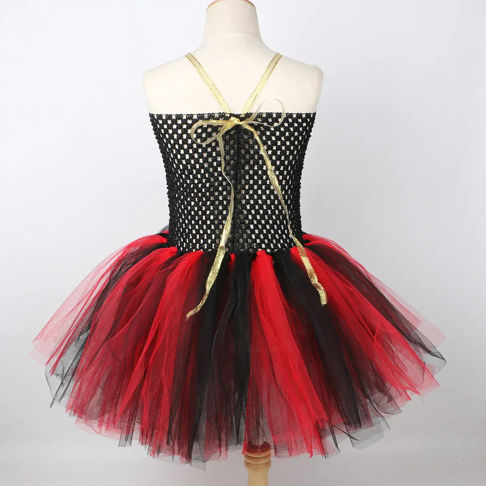 Girls Pirate Costume Kids Halloween Carnival Party Dress Up Clothes Black Red Toddler Girls Pirates Tulle Princess Tutu Dress Girls Pirate Costume Kids Halloween Carnival Party Dress Up Clothes Black Red Toddler Girls Pirates Tulle Princess Tutu Dress