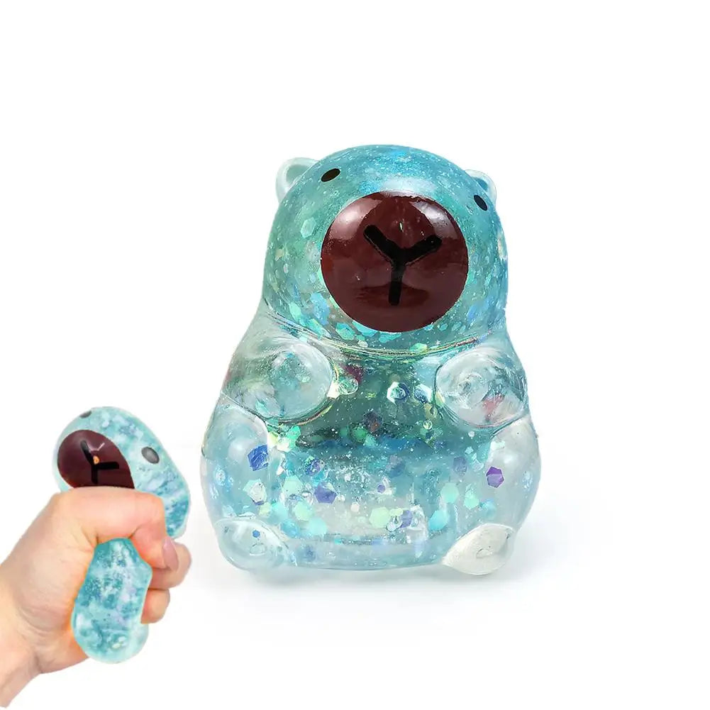 Glitter Capybara Squishy Toy – Slow Rising Stress Relief Fidget | Wahooly Glitter Capybara Squishy Toy – Slow Rising Squeeze Fidget for Stress & Anxiety Relief | 4 Colors