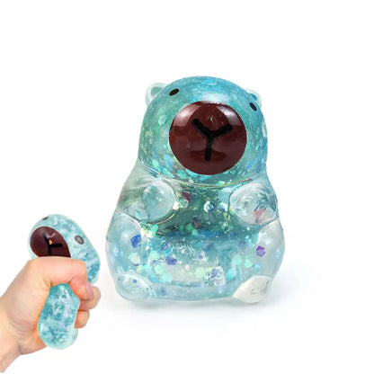 Glitter Capybara Squishy Toy – Slow Rising Stress Relief Fidget | Wahooly Glitter Capybara Squishy Toy – Slow Rising Squeeze Fidget for Stress & Anxiety Relief | 4 Colors