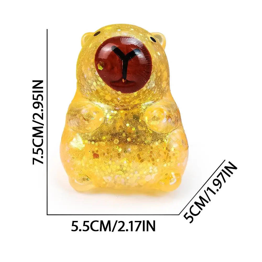 Glitter Capybara Squishy Toy – Slow Rising Stress Relief Fidget | Wahooly Glitter Capybara Squishy Toy – Slow Rising Squeeze Fidget for Stress & Anxiety Relief | 4 Colors