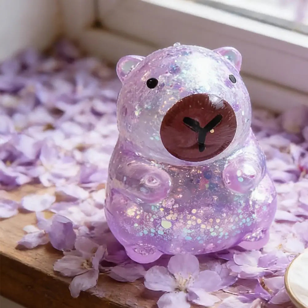 Glitter Capybara Squishy Toy – Slow Rising Stress Relief Fidget | Wahooly Glitter Capybara Squishy Toy – Slow Rising Squeeze Fidget for Stress & Anxiety Relief | 4 Colors