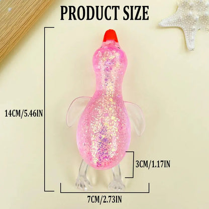 Glitter Duck Squishy Stress Relief Toy | TPR Material | Random Color | Soft Squeeze Fidget Toy for Anxiety Relief | Portable Glitter Duck Squishy Stress Relief Toy | TPR Material | Random Color | Soft Squeeze Fidget Toy for Anxiety Relief | Portable