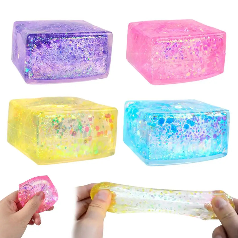 Glitter Duck Squishy Stress Relief Toy | TPR Material | Random Color | Soft Squeeze Fidget Toy for Anxiety Relief | Portable Glitter Duck Squishy Stress Relief Toy | TPR Material | Random Color | Soft Squeeze Fidget Toy for Anxiety Relief | Portable