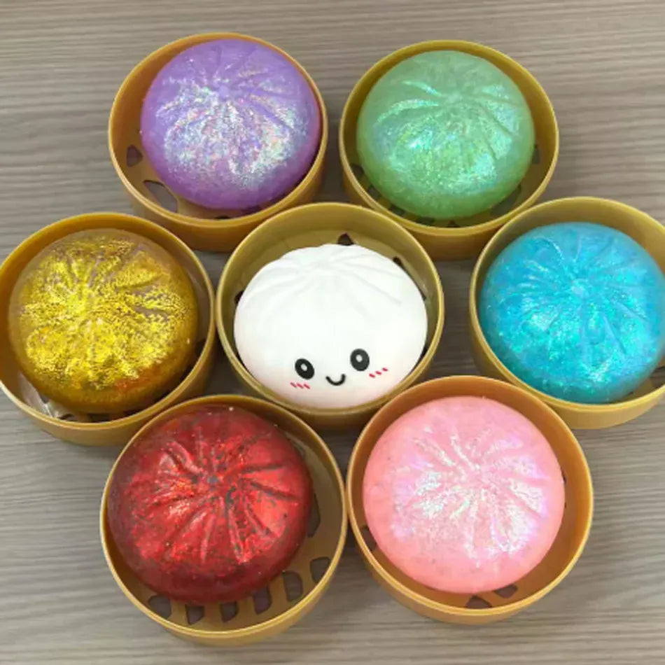 Glitter Dumpling Squishy Mystery Box | Fidget & Stress Relief Squeeze Toy Glitter Dumpling Squishy Toy — Mystery Box Fidget & Stress Relief Squeeze Ball