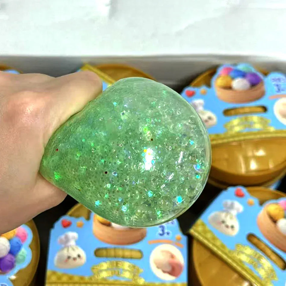 Glitter Dumpling Squishy Mystery Box | Fidget & Stress Relief Squeeze Toy Glitter Dumpling Squishy Toy — Mystery Box Fidget & Stress Relief Squeeze Ball