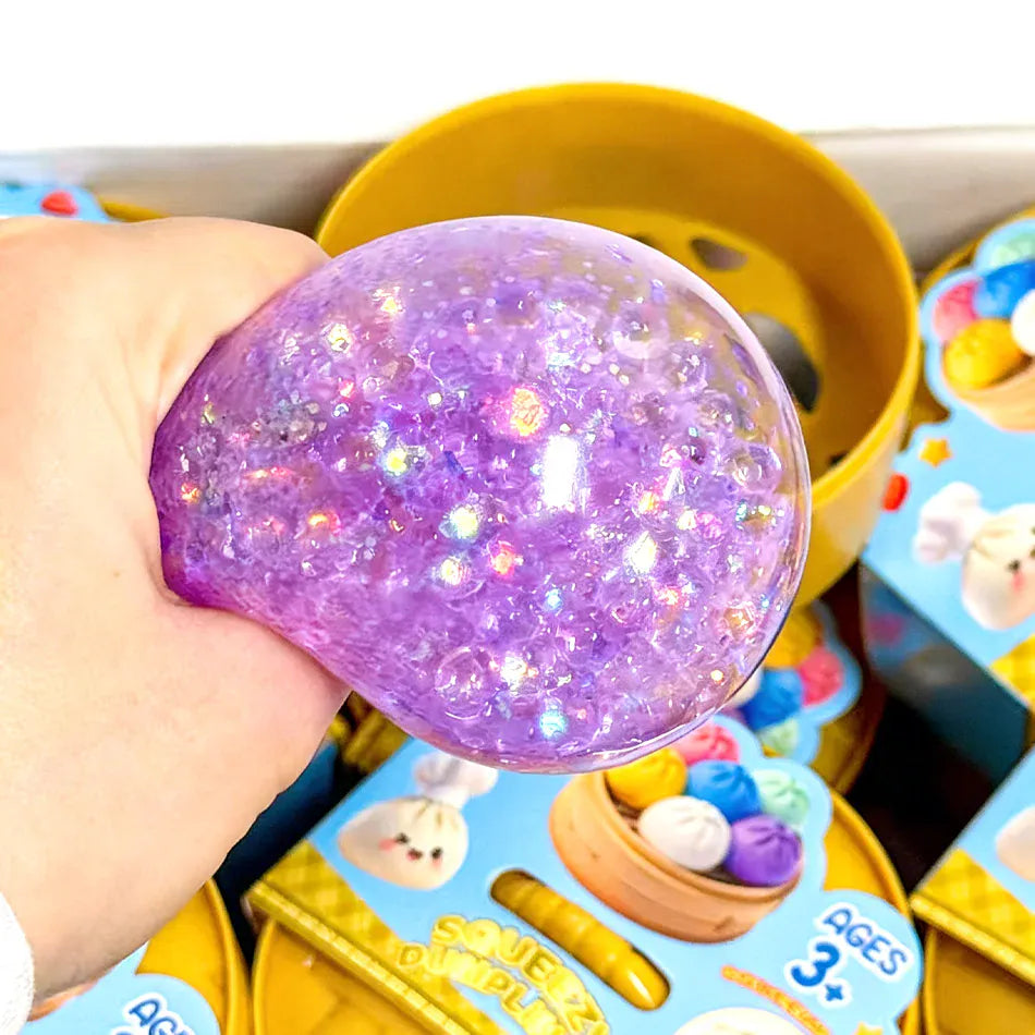 Glitter Dumpling Squishy Mystery Box | Fidget & Stress Relief Squeeze Toy Glitter Dumpling Squishy Toy — Mystery Box Fidget & Stress Relief Squeeze Ball