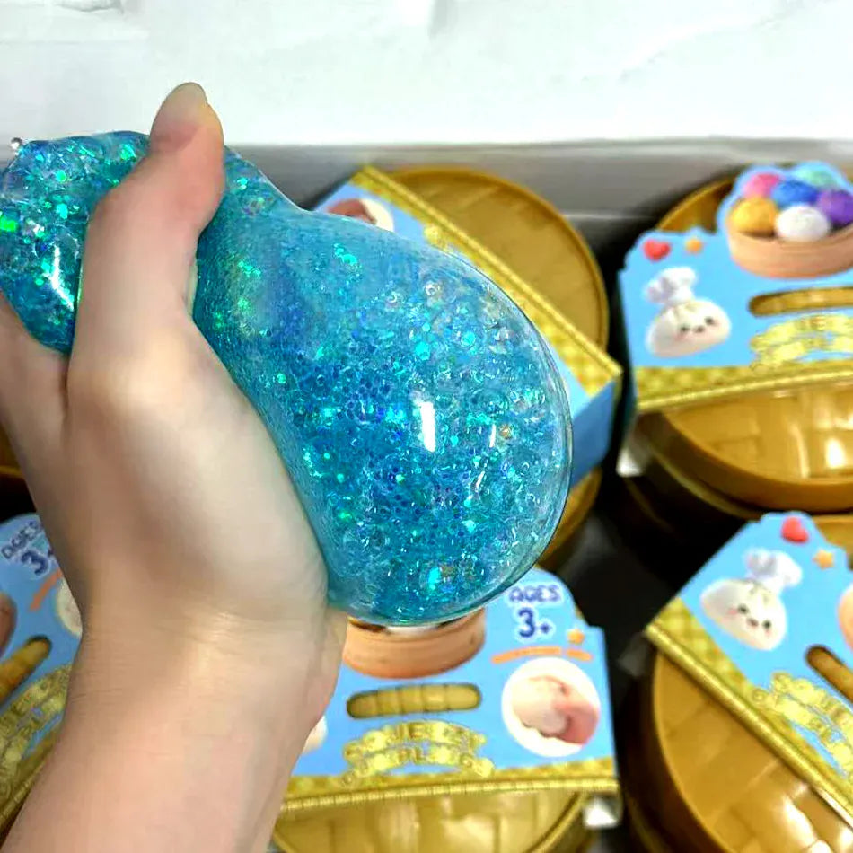 Glitter Dumpling Squishy Mystery Box | Fidget & Stress Relief Squeeze Toy Glitter Dumpling Squishy Toy — Mystery Box Fidget & Stress Relief Squeeze Ball