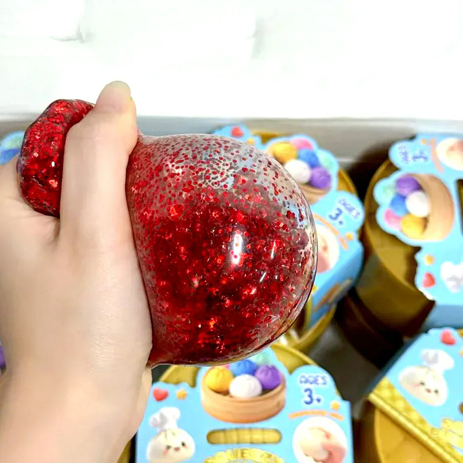 Glitter Dumpling Squishy Mystery Box | Fidget & Stress Relief Squeeze Toy Glitter Dumpling Squishy Toy — Mystery Box Fidget & Stress Relief Squeeze Ball