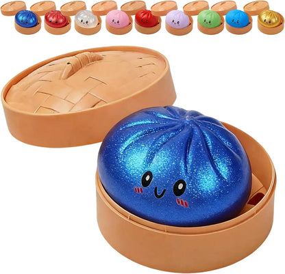 Glitter Dumpling Squishy Toy | Stress Relief Sensory Squeeze with Gift Box Glitter Dumpling Squishy with Box – Sensory Squeeze Toy for Stress Relief