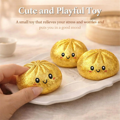 Glitter Dumpling Squishy Toy | Stress Relief Sensory Squeeze with Gift Box Glitter Dumpling Squishy with Box – Sensory Squeeze Toy for Stress Relief