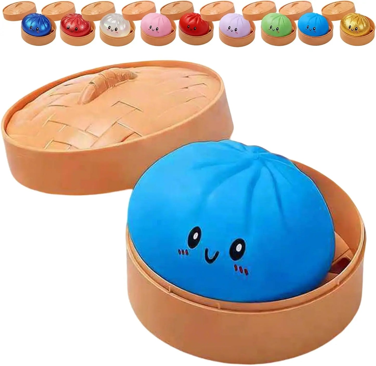 Glitter Dumpling Squishy Toy | Stress Relief Sensory Squeeze with Gift Box Glitter Dumpling Squishy with Box – Sensory Squeeze Toy for Stress Relief