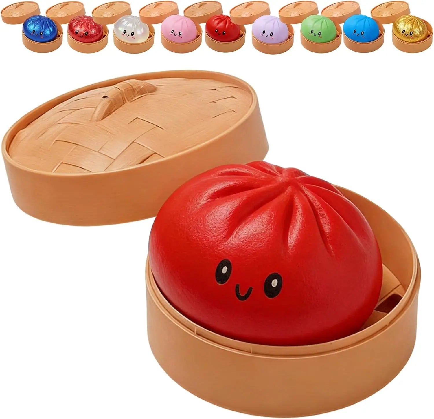 Glitter Dumpling Squishy Toy | Stress Relief Sensory Squeeze with Gift Box Glitter Dumpling Squishy with Box – Sensory Squeeze Toy for Stress Relief