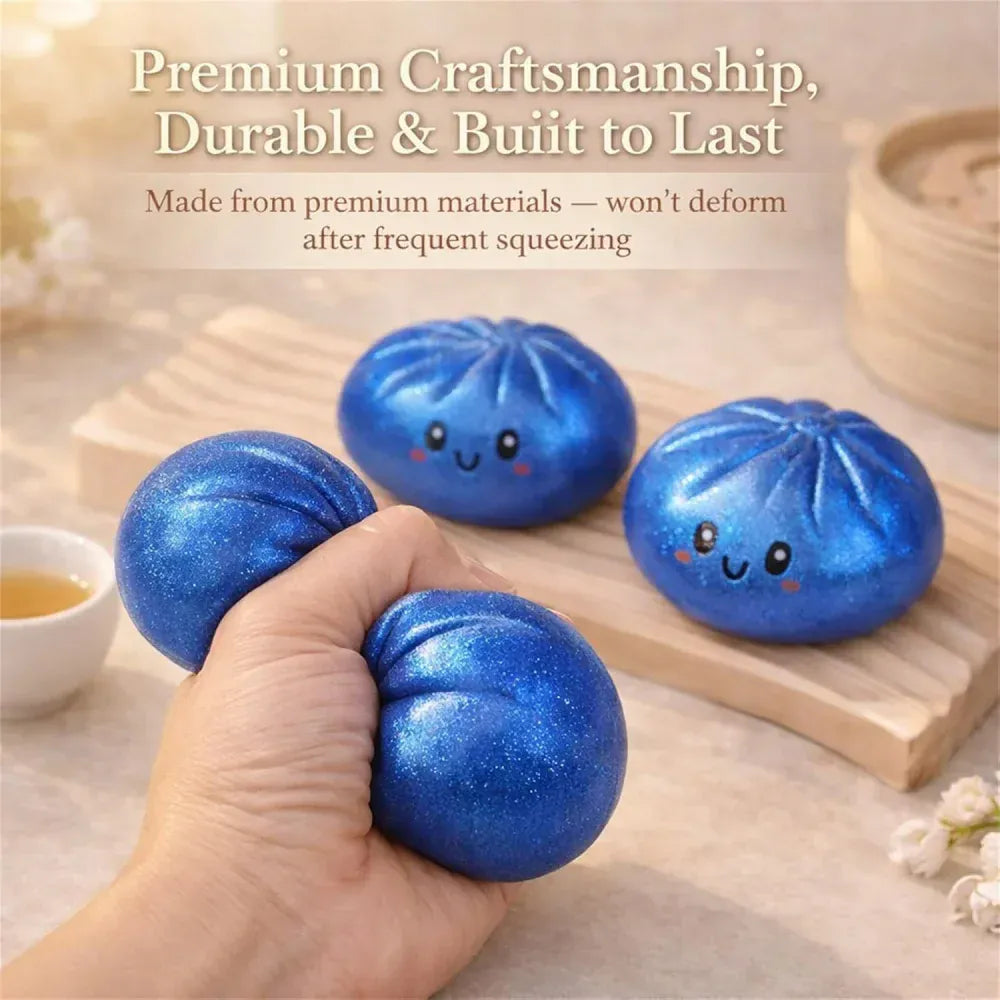 Glitter Dumpling Squishy with Steamer Box | Stress Relief Desk Toy Glitter Dumpling Squishy with Steamer Box – Stress Relief Desk Toy