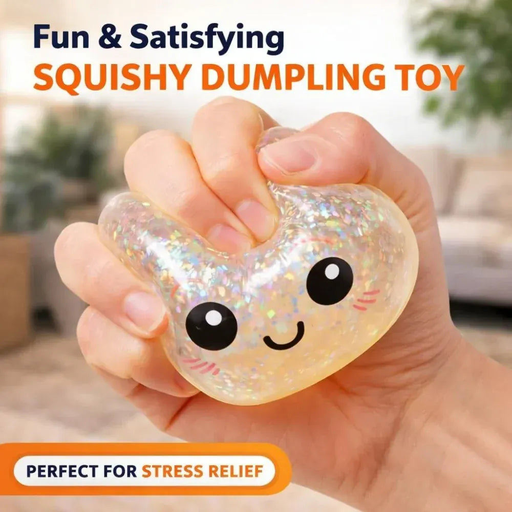 Glitter Dumpling Squishy with Steamer Box | Stress Relief Desk Toy Glitter Dumpling Squishy with Steamer Box – Stress Relief Desk Toy