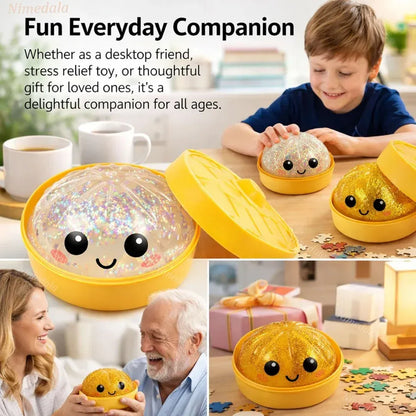 Glitter Dumpling Squishy with Steamer Box | Stress Relief Desk Toy Glitter Dumpling Squishy with Steamer Box – Stress Relief Desk Toy