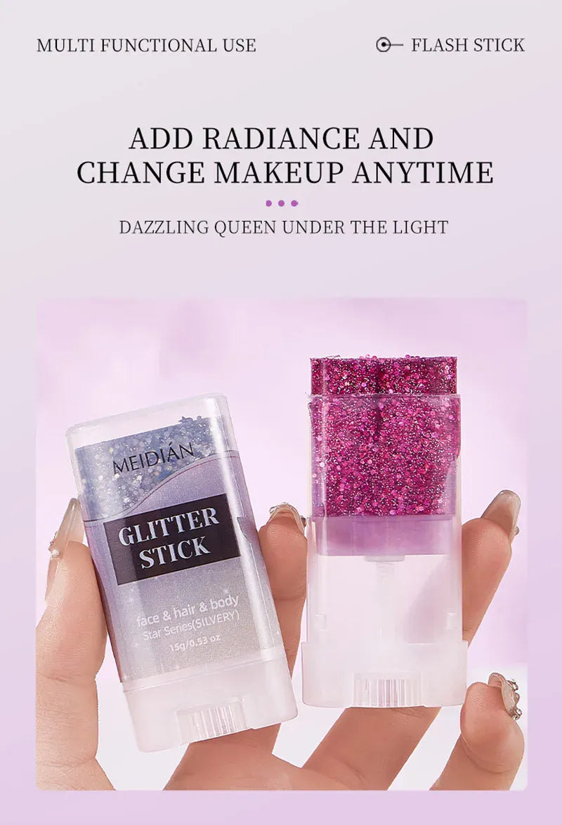 Glitter Gel Stick – Waterproof Face Body & Hair Sparkle for Festivals | Wahooly Glitter Gel Stick – Waterproof Face, Body & Hair Sparkle for Festivals, Halloween & Parties | 6 Colors