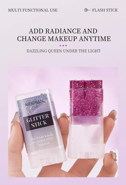 Glitter Gel Stick – Waterproof Face Body & Hair Sparkle for Festivals | Wahooly Glitter Gel Stick – Waterproof Face, Body & Hair Sparkle for Festivals, Halloween & Parties | 6 Colors