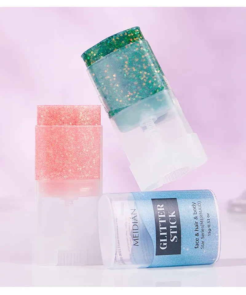 Glitter Gel Stick – Waterproof Face Body & Hair Sparkle for Festivals | Wahooly Glitter Gel Stick – Waterproof Face, Body & Hair Sparkle for Festivals, Halloween & Parties | 6 Colors