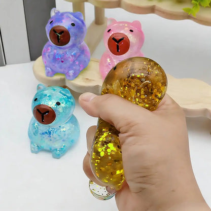 Glitter Gummy Bear Squishy Toy – Slow Rising Stress Relief Fidget | Wahooly Glitter Gummy Bear Squishy Toy – Slow Rising Squeeze Fidget for Stress & Anxiety Relief | 4 Colors