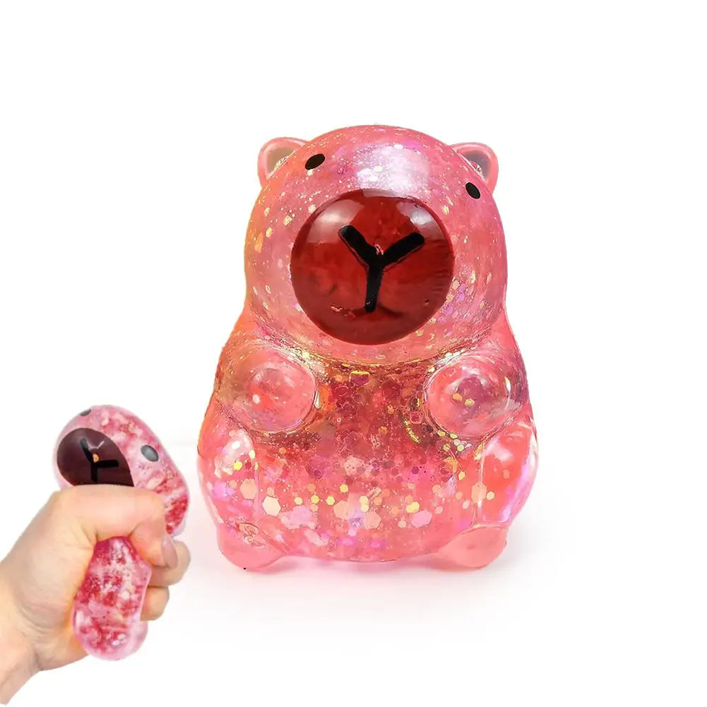 Glitter Gummy Bear Squishy Toy – Slow Rising Stress Relief Fidget | Wahooly Glitter Gummy Bear Squishy Toy – Slow Rising Squeeze Fidget for Stress & Anxiety Relief | 4 Colors